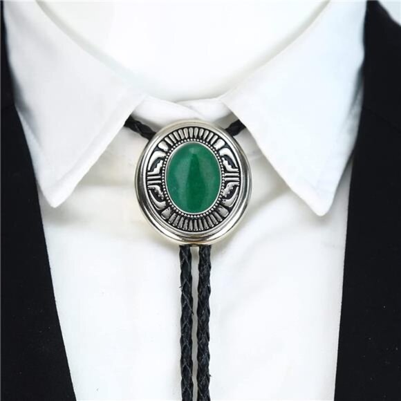 Bolo Tie for Men, Necktie Costume Accessories Green - Picture 2 of 5